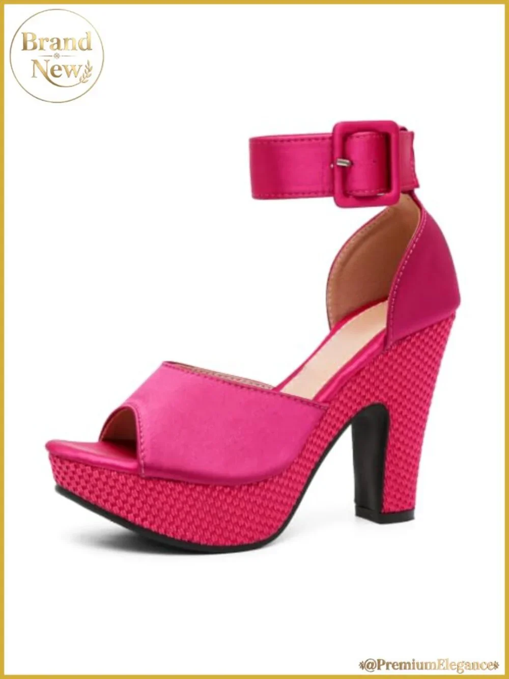Women's Platform High Heel Open Toe Buckle Sandals Pumps